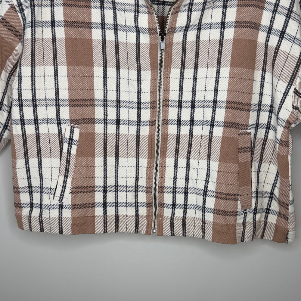 Lucky Brand 100% Cotton Jacket With Sherpa Collar Size M - Picture 4 of 12